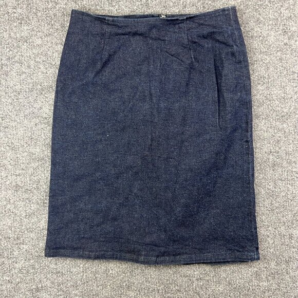 GAP Dresses & Skirts - Vintage GAP Jean Skirt Women's 1 Dark Blue Pencil Zip Up Below Knee Cotton